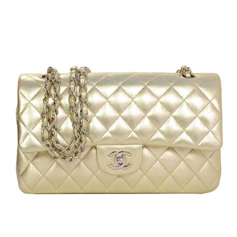 white chanel flap with gold hardware|original chanel classic flap bag.